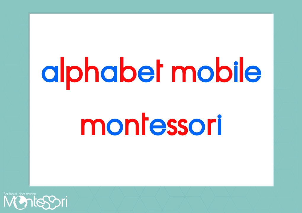 Grand Alphabet Mobile Script - Langage - matériel Montessori - jeux  éducatif - apprentissages