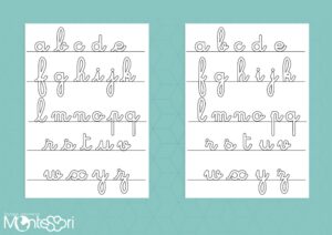 Lettres rugueuses cursives