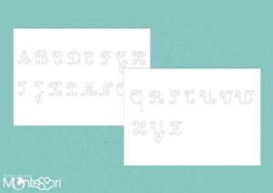 Lettres rugueuses capitales cursives
