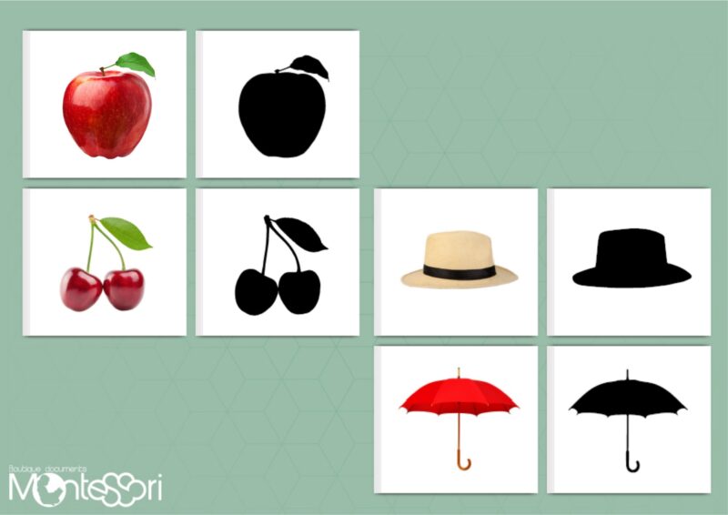 Cartes ombres - alimentation & objets