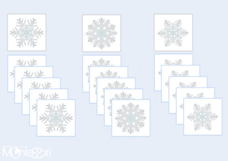Jeu de tri - flocons de neige