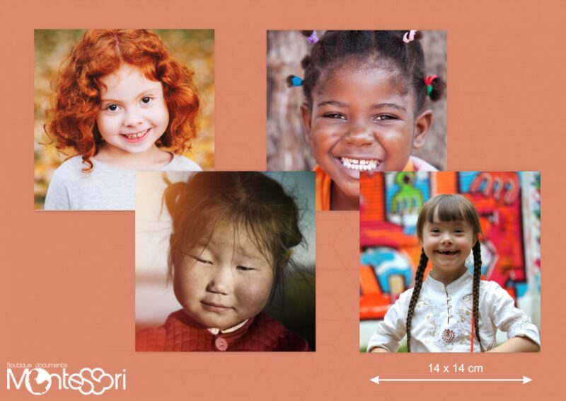 Images contrastées visages enfants