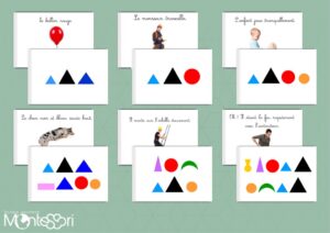Cartes nature des mots Montessori