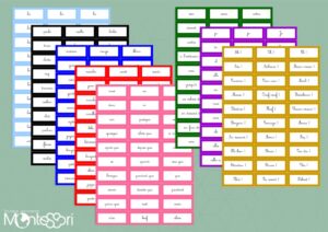 Étiquettes ferme Montessori