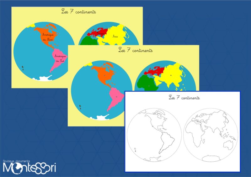 Planisphère des continents