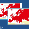 Mers du continent Europe