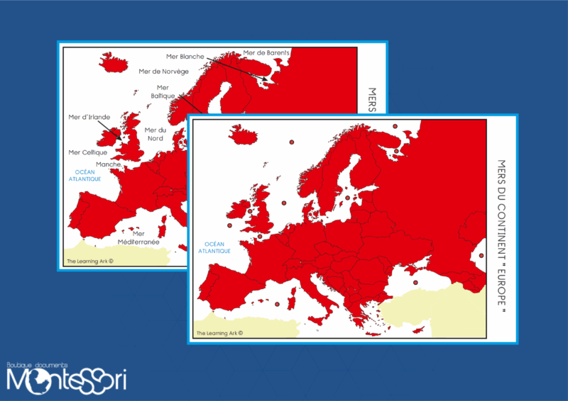 Mers du continent Europe