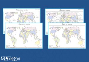 Cartes des océans & mers du monde