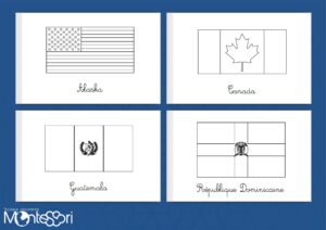 Coloriage drapeaux Amérique du Nord
