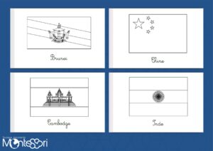 Coloriage drapeaux Asie