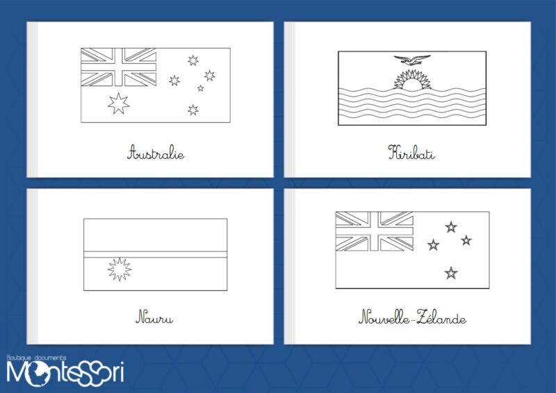 Coloriage drapeaux Océanie