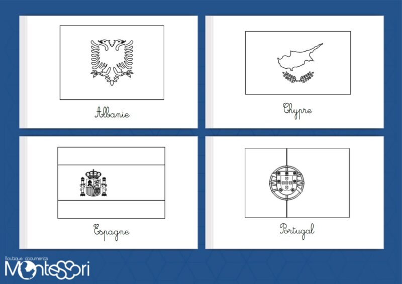 Coloriage drapeaux Europe