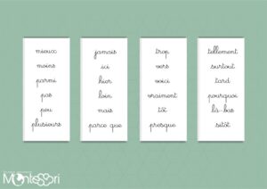 Les mots invariables - Cursive