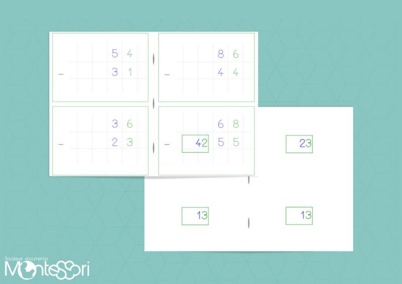Cartes soustraction