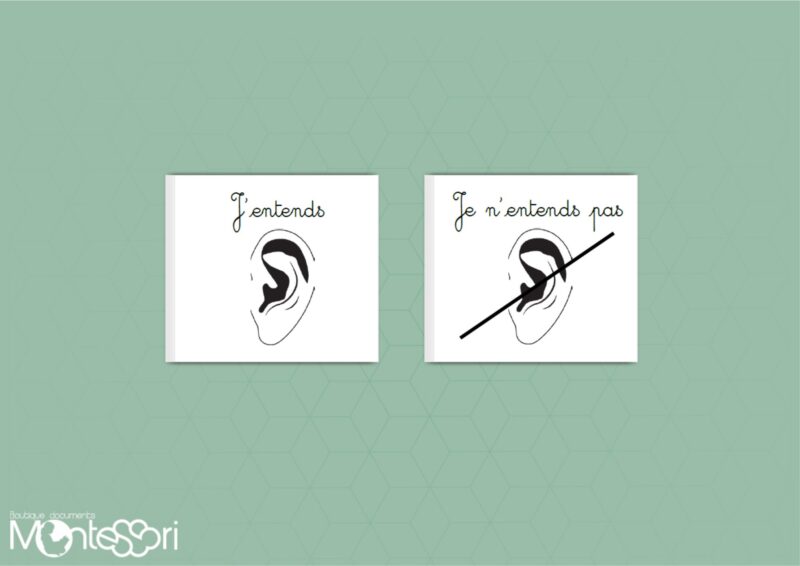 Cartes j'entends-Je n'entends pas