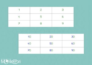Étiquettes 1 à 9 & 10 à 90 - Cursive