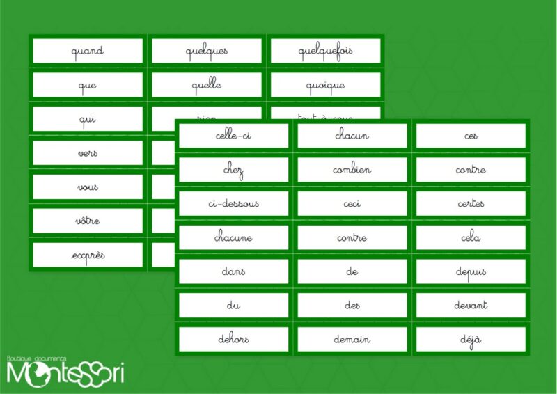 Mots outils