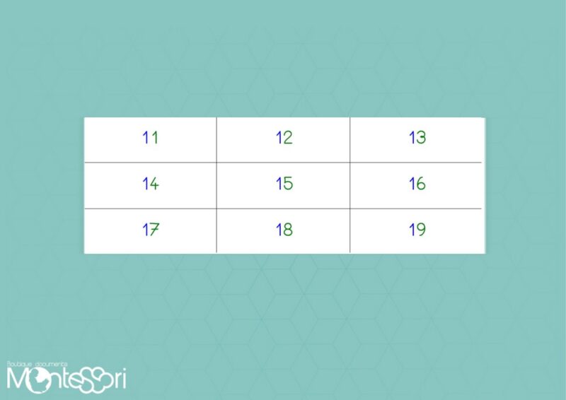 Étiquettes 11 à 19
