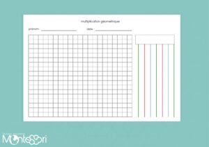 Fiche multiplication géométrique