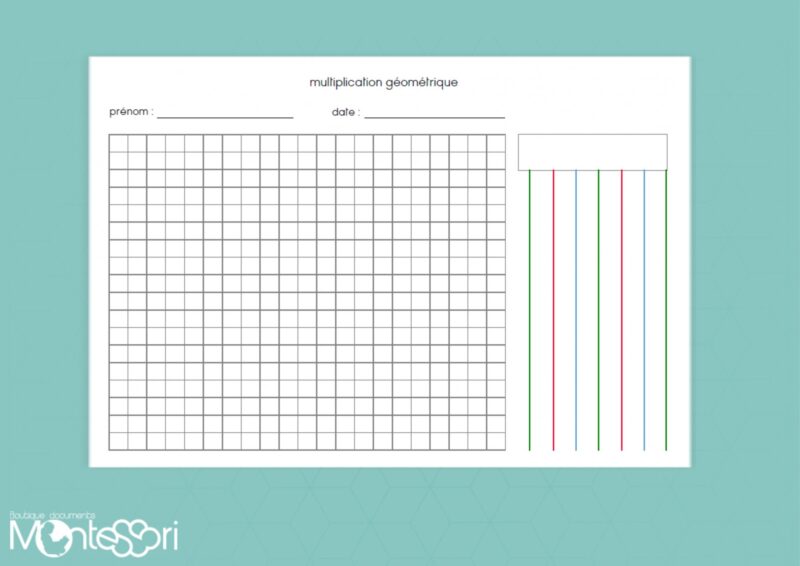 Fiche multiplication géométrique
