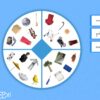 Jeu roues des mots bleus