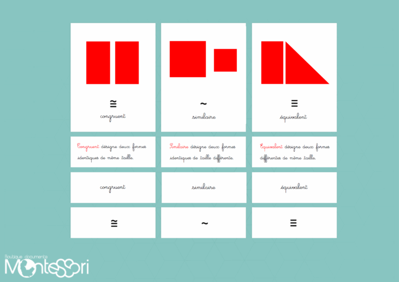 Congruent, similaire & équivalent