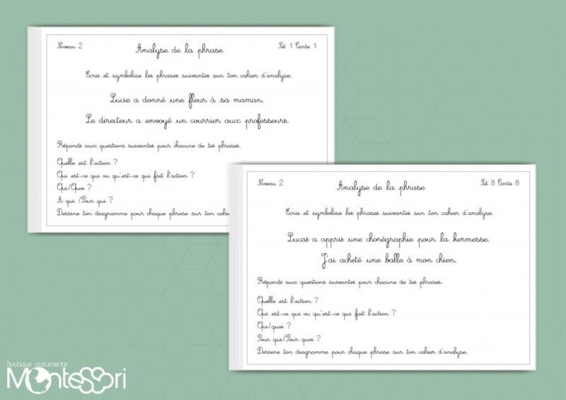 Niveau 2 - Analyse de la phrase