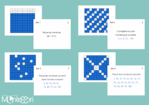 Cartes tableau de 100