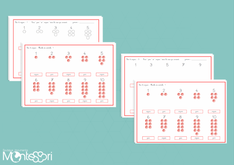 Fiches pair & impair - Niveau 2