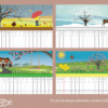Poutre du temps calendrier scolaire - couleur 2025/26