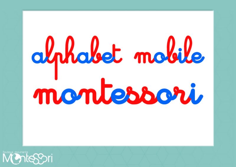 Grand alphabet mobile cursive