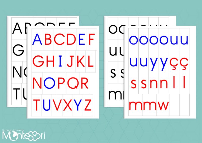 Pack alphabets mobiles script