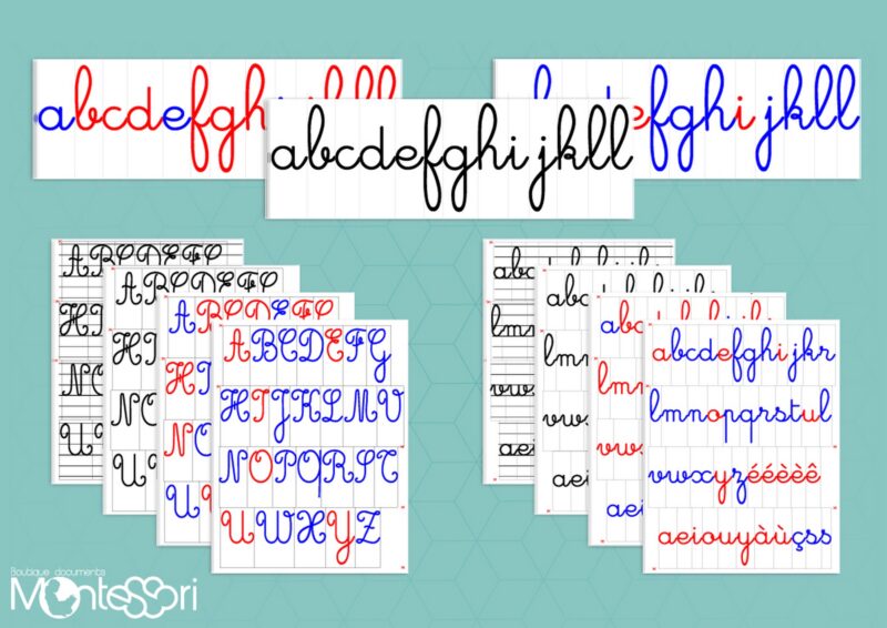 Pack alphabets mobiles cursive