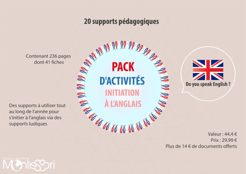 Pack d'activités Initiation à l'anglais