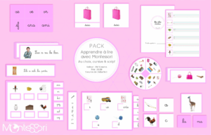 Pack Série rose Montessori