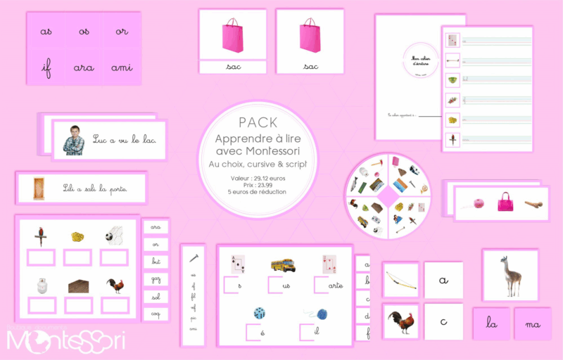 Pack Série rose Montessori