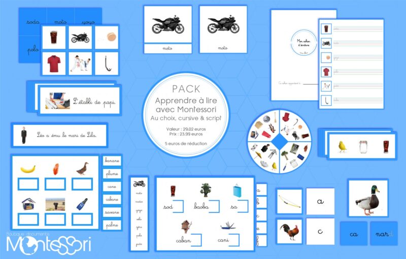 Pack Série bleue Montessori