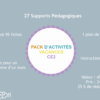 Pack d'activités vacances CE2
