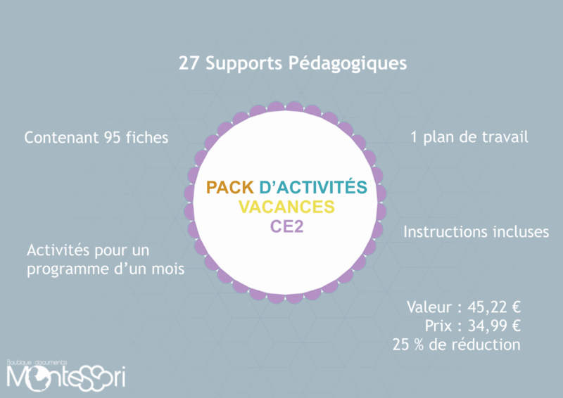 Pack d'activités vacances CE2
