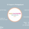 Pack d'activités vacances CE1
