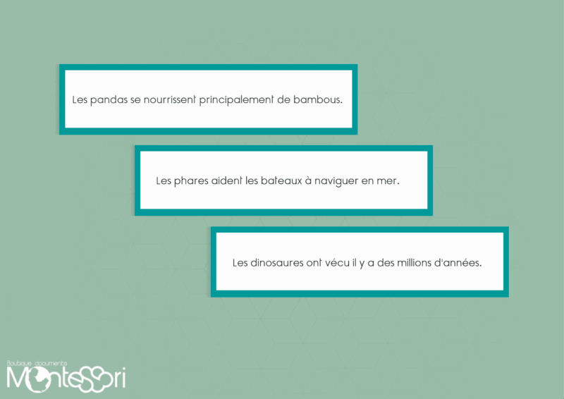 Phrases à recopier en Cursive